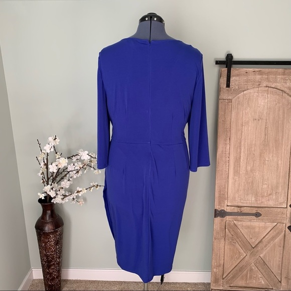 Lane Bryant Ruched Wrap Dress NWT Size 18 - Picture 2 of 4